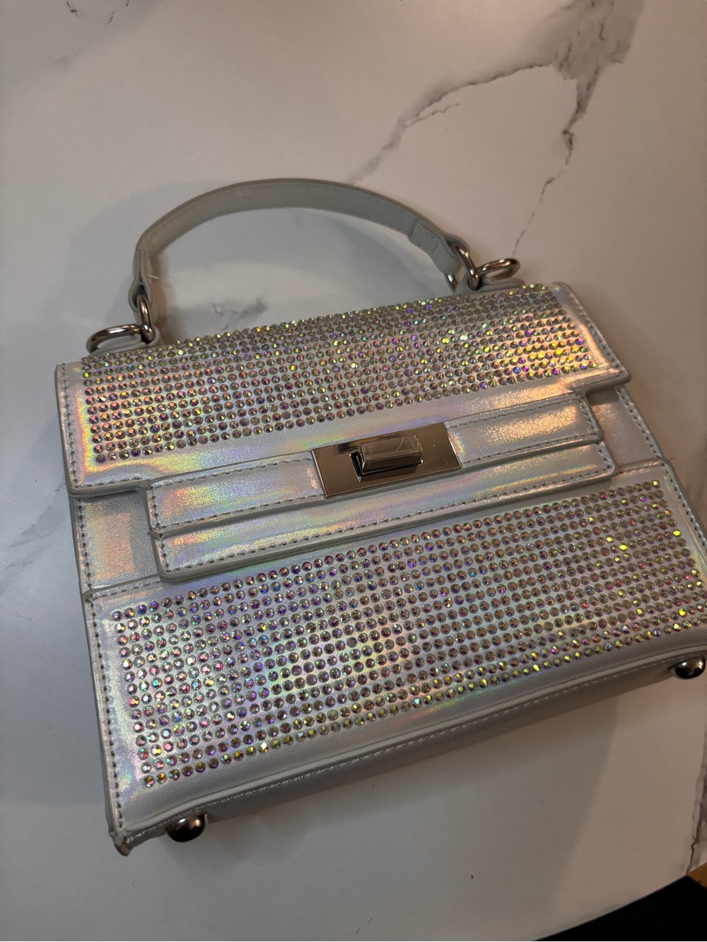 Call It Spring Iridescent Crystal-Embellished purse